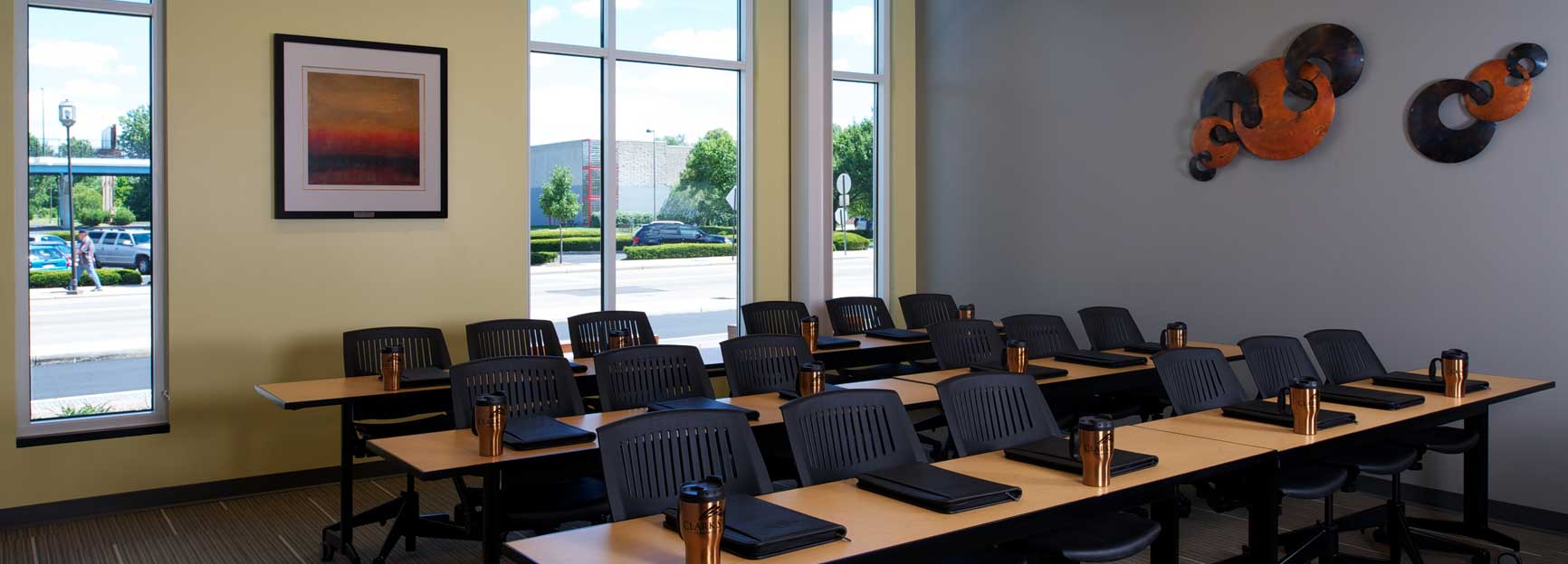 HBC Room 110; chairs and tables