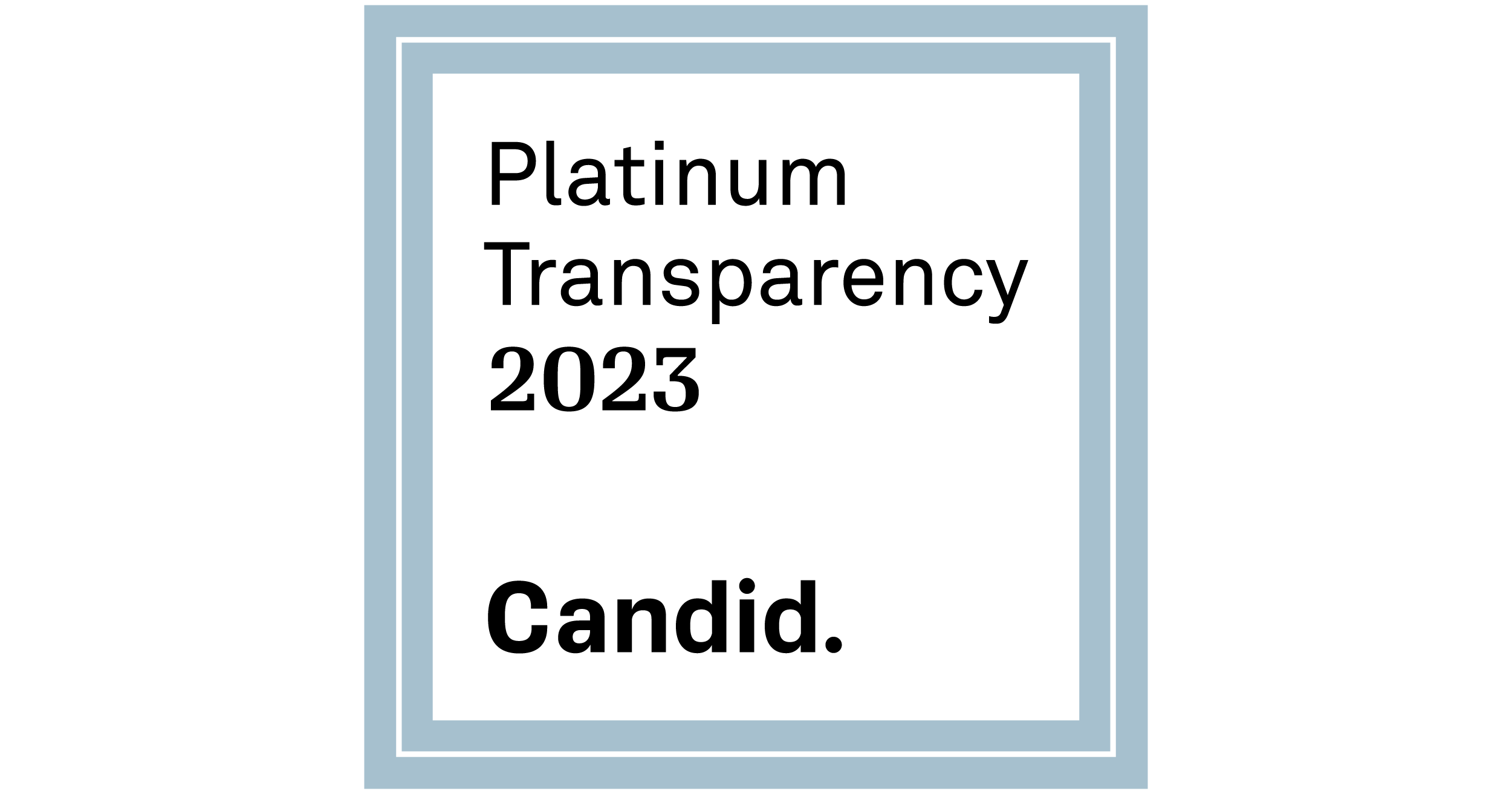 Platinum Transparency Candid Logo