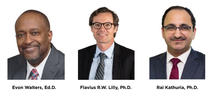 Photos of three men in suits who are Clark State's three presidential candidate finalists.