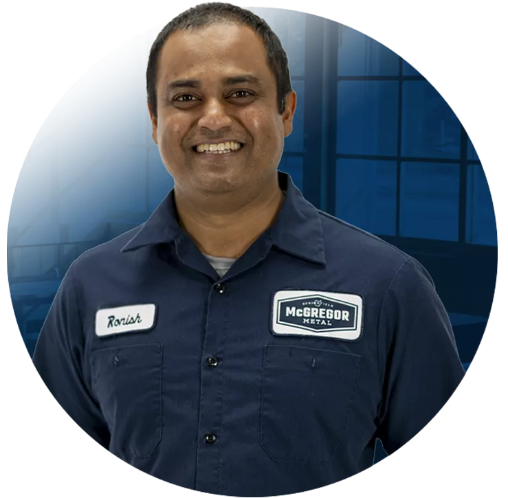 Ronish Verma, Employed with McGregor Metal