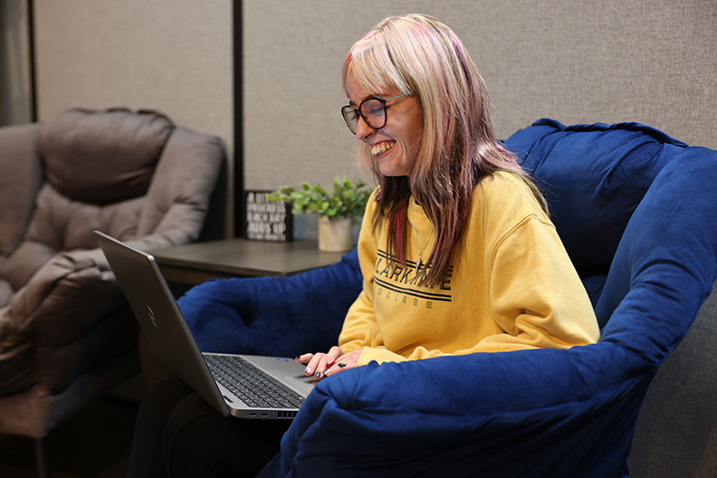 Student with a laptop