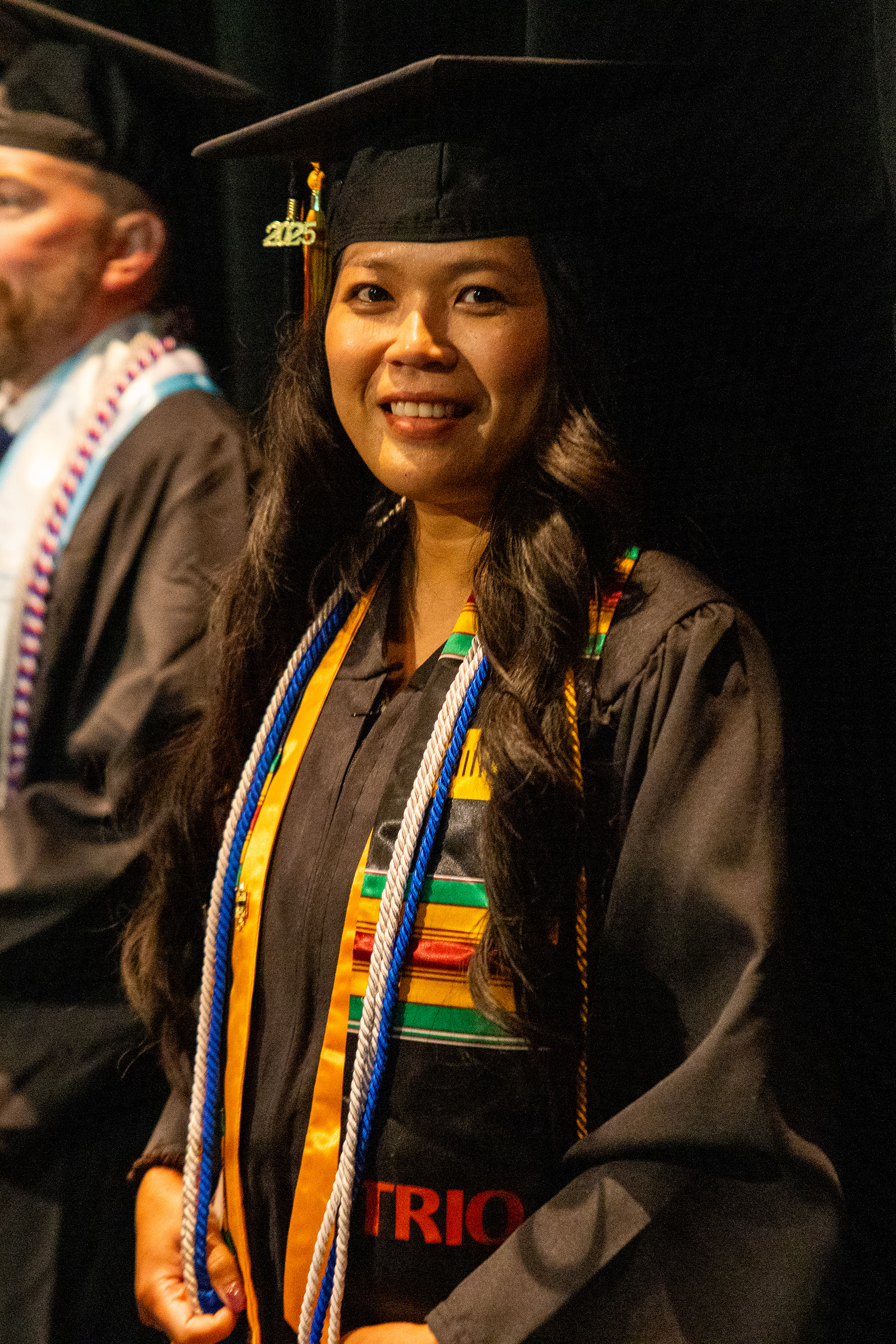 TRIO student at graduation