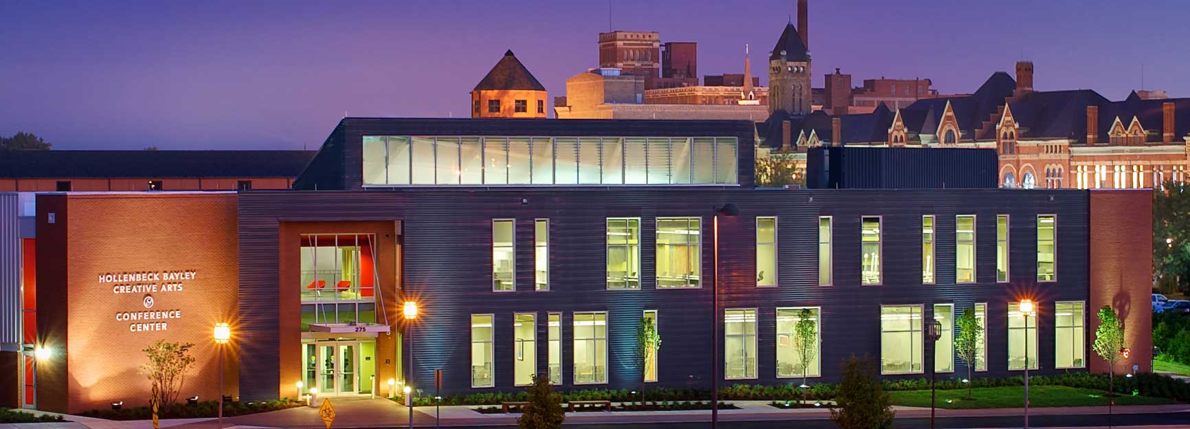HBC exterior; night time